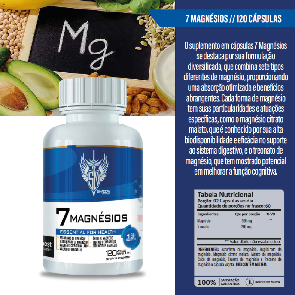 7 MAGNÉSIOS 120 CAPS
