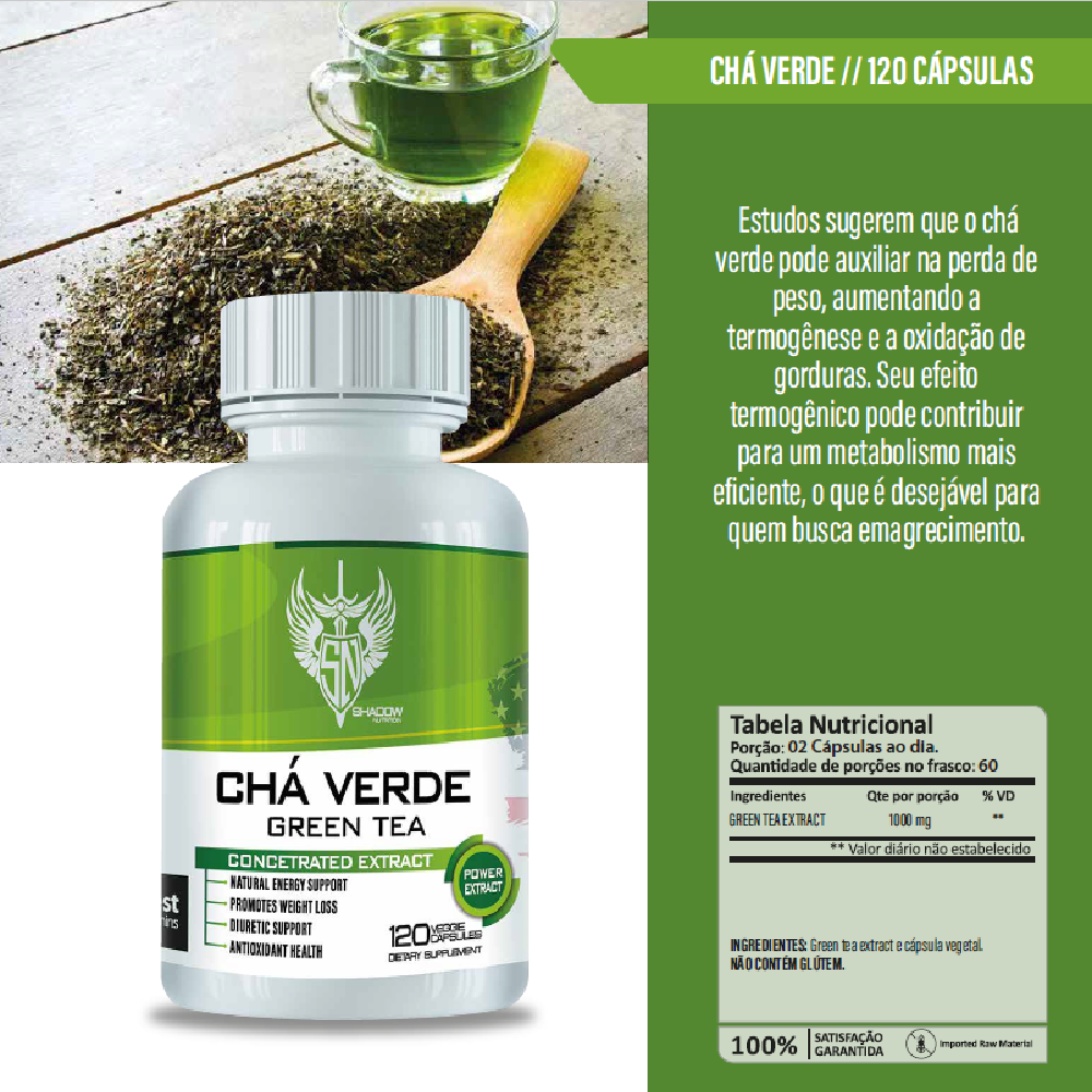 CHÁ VERDE GREEN TEA 120 CAPS