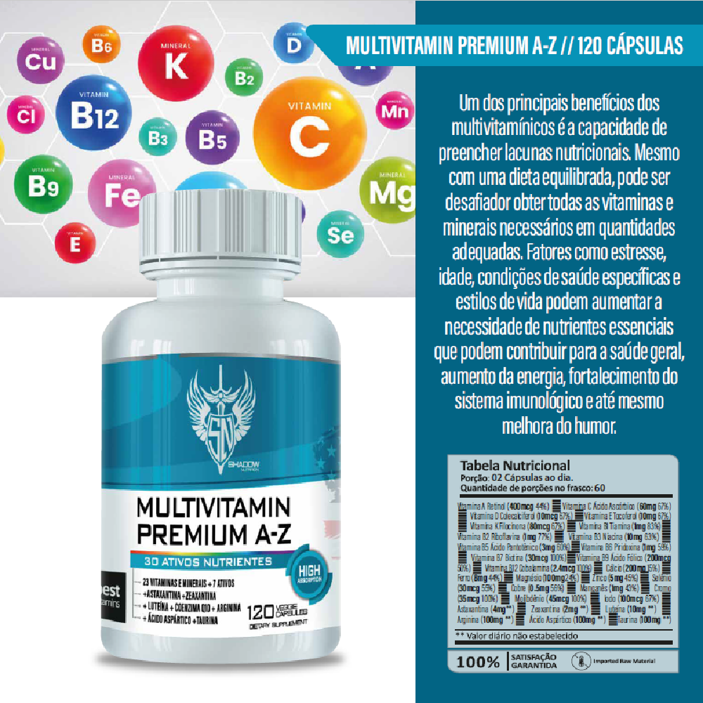MULTIVITAMIN PREMIUM A-Z 120 CAPS