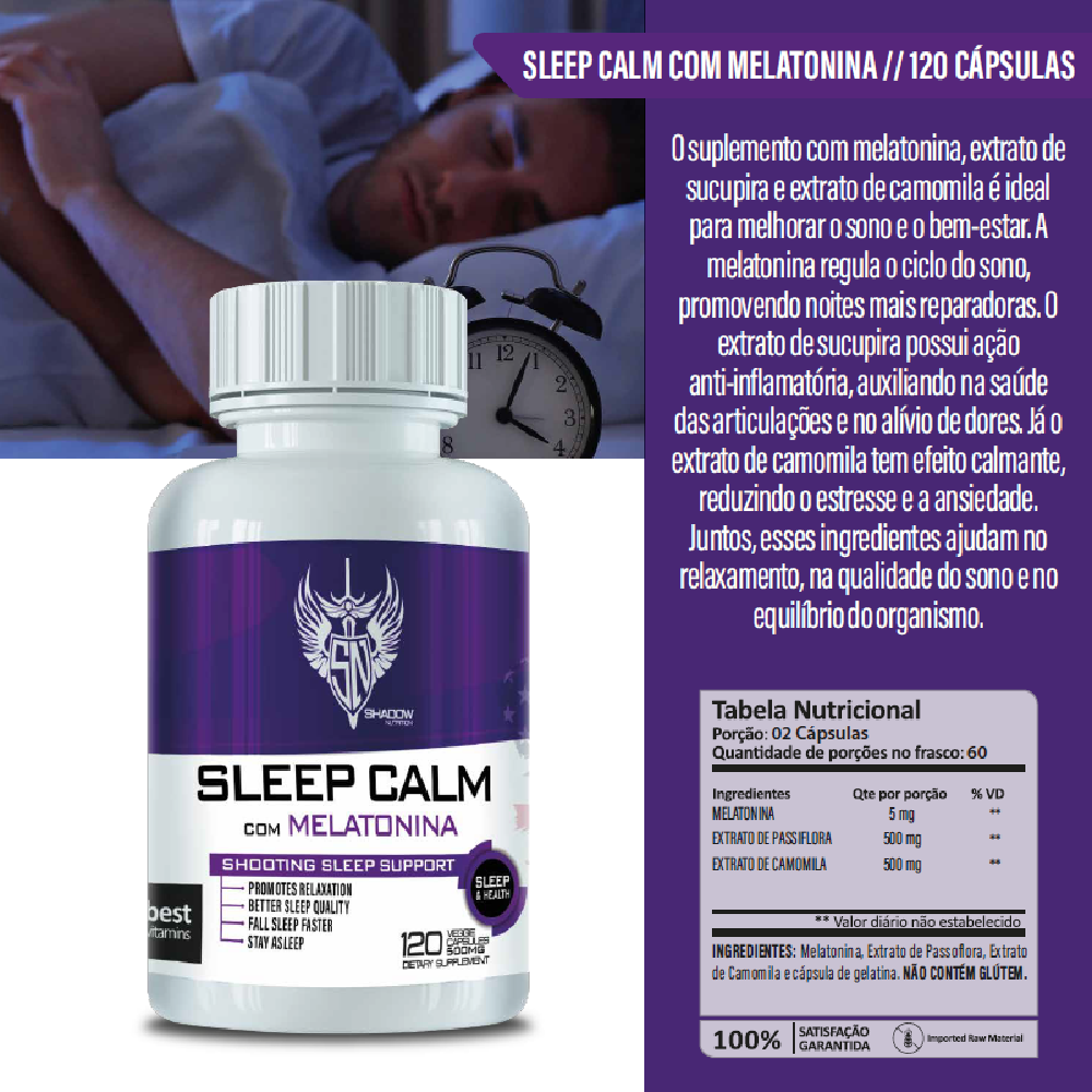 SLEEP CALM COM MELATONINA 120 CAPS