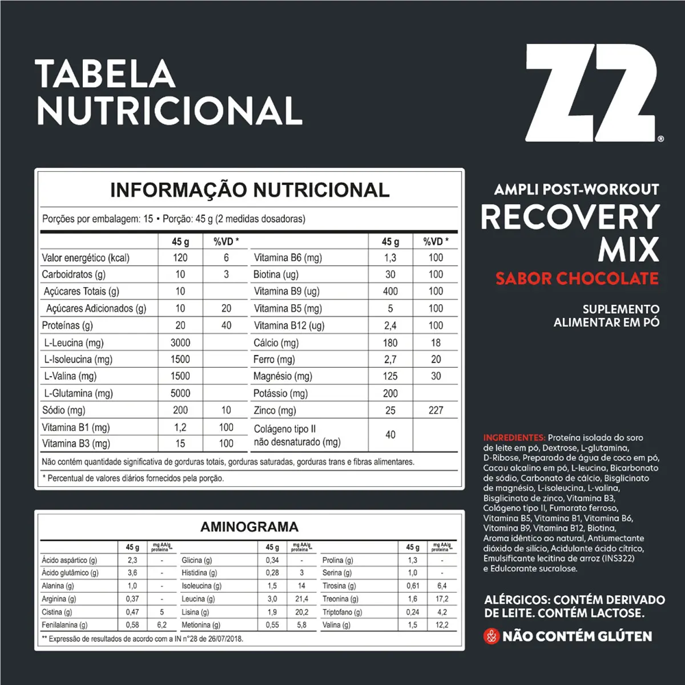 Imagem 2 de Recovery Mix Ampli Z2 Chocolate