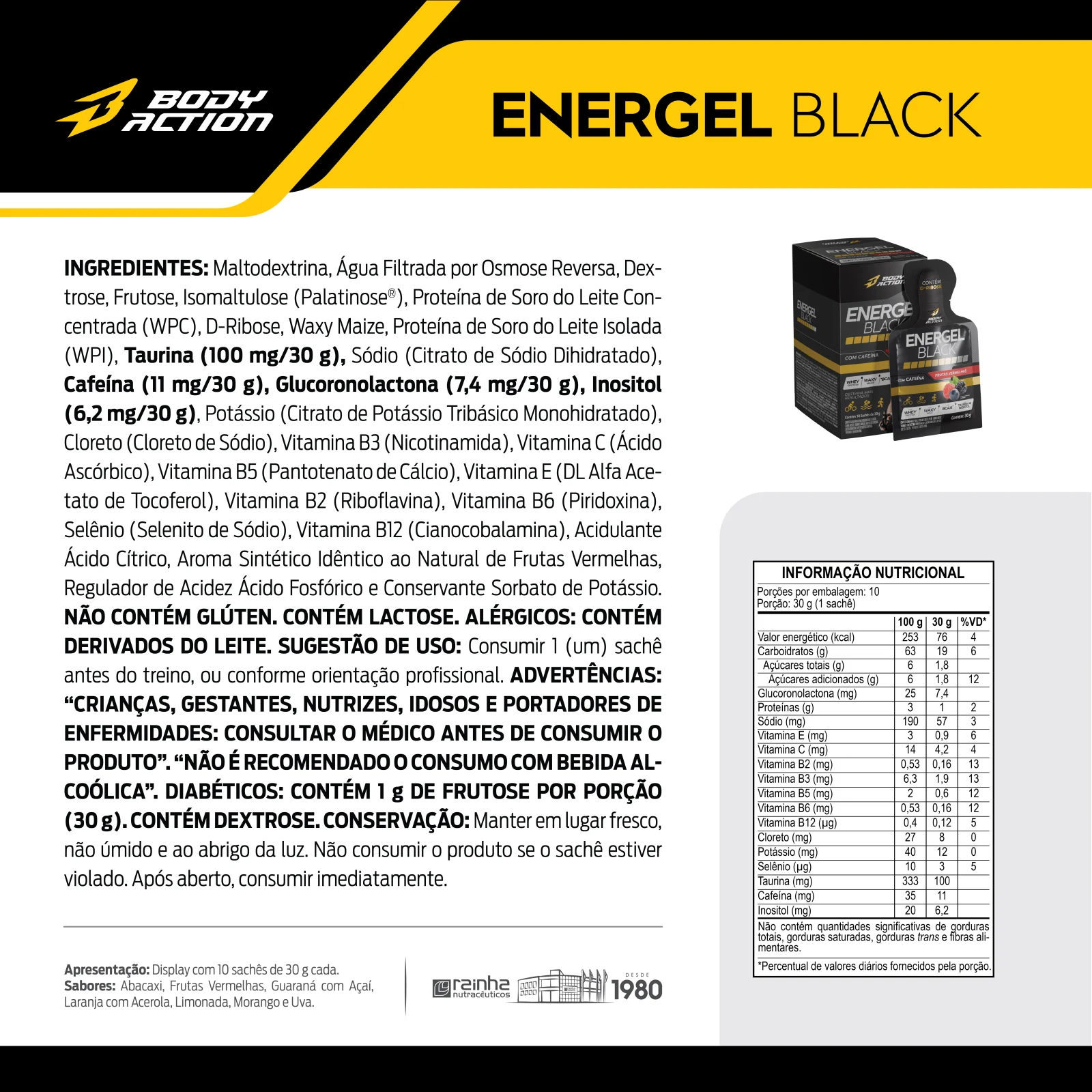 ENERGEL OUTDOORS CAIXA 10 SACHES