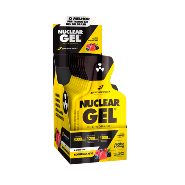 NUCLEAR RUSH GEL DISPLAY C/10 SACHES 25G FRUTAS VERMELHAS