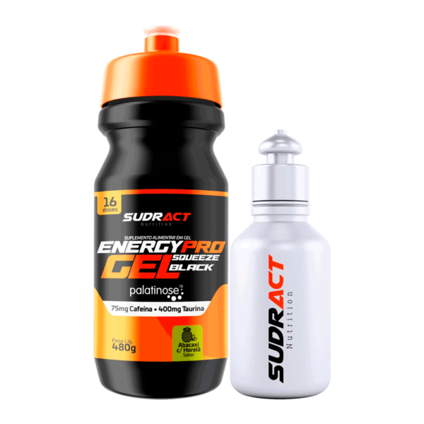 KIT ENERGY PRO GEL SQUEEZE BLACK ABACAXI / HORTELA