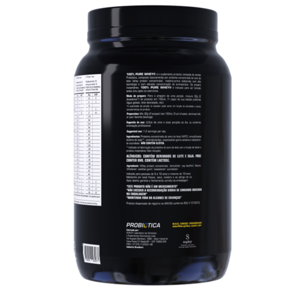 100% PURE WHEY POTE 900 GR BAUNILHA VF