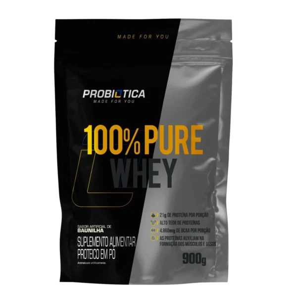 100% PURE WHEY REFIL 900G BAUNILHA VF