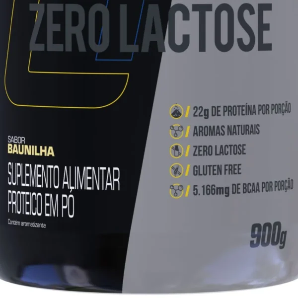 100% PURE WHEY ZERO LACTOSE POTE 900g MORANGO