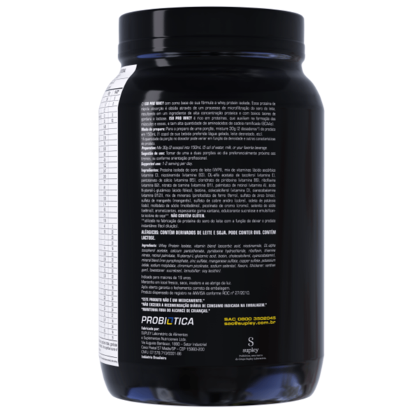 ISO PRO WHEY POTE 900 GR BAUNILHA