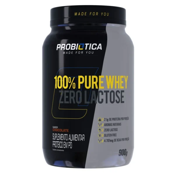 100% PURE WHEY ZERO LACTOSE POTE 900g CHOCOLATE