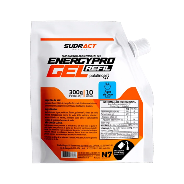 REFIL ENERGY PRO GEL 0.300KG SC AGUA DE COCO