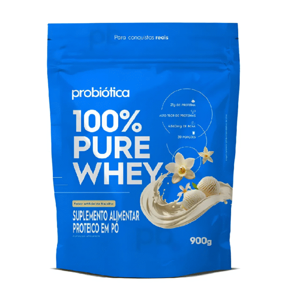 100% PURE WHEY REFIL 900G BAUNILHA VF
